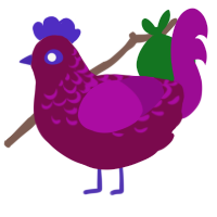 Wine Berry, a wine and plum chicken with a half-lace pattern
