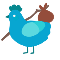 (unnamed), a cerulean and aqua chicken