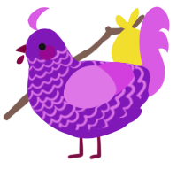 (unnamed), a violet and orchid chicken with a lace pattern