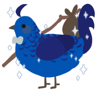 AY1344, a ultramarine and navy chicken with a half-lace pattern