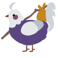 antonio, a overcast and mist chicken with a head pattern