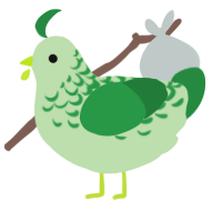 bell pepper, a gluppy and viridian chicken with a half-lace pattern