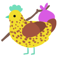 Cavendish, a yellow and russet chicken with a speckle pattern