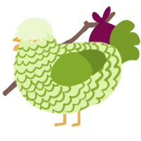 (unnamed), a apple and chartreuse chicken with a lace pattern