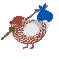 Gingerbread Baby, a russet and mist chicken with a lace pattern