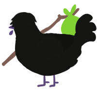 Cleo, a black chicken with a lace pattern