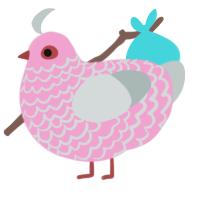 (unnamed), a pink and silver chicken with a lace pattern