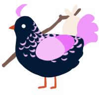 (unnamed), a tumblr and lavender chicken with a half-lace pattern