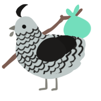 Pebbles, a silver and sable chicken with a lace pattern