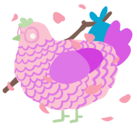 花見, a rose and orchid chicken with a lace pattern