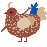 (unnamed), a russet and beige chicken with a speckle pattern