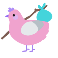 unlucky day, a pink and mist chicken