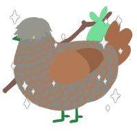 ün ün ün, a ash and brown chicken with a lace pattern