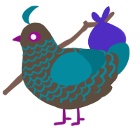 (unnamed), a bark and sea chicken with a lace pattern