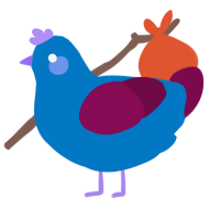 blues, a sapphire and wine chicken