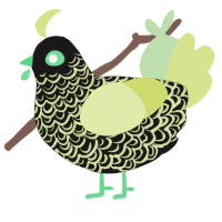 (unnamed), a sable and lemon chicken with a double-lace pattern