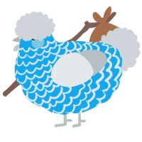 The Vast, a sky and mist chicken with a lace pattern