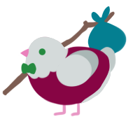 Present, a maroon and silver chicken with a head pattern
