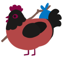 (unnamed), a red and sable chicken with a head pattern