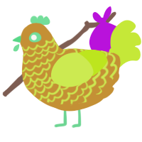 EVOO, a gold and lime chicken with a lace pattern