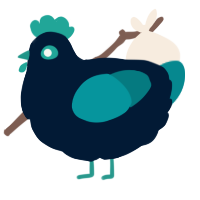 Rat, a tumblr and teal chicken