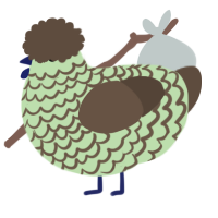 mint chocolate, a gluppy and bark chicken with a lace pattern