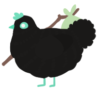 SuperBacon900, a sable chicken with a bar pattern