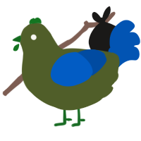 (unnamed), a olive and ultramarine chicken