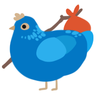 (unnamed), a sapphire and sky chicken with a neck-speckle pattern