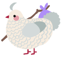 (unnamed), a cream and silver chicken with a lace pattern