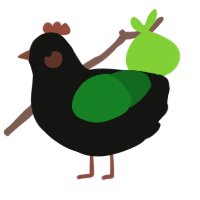 Project, a black and leaf chicken