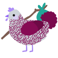 (unnamed), a mist and wine chicken with a double-lace pattern