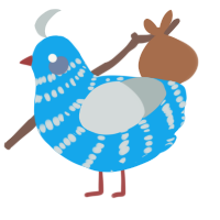 pitufo, a sky and silver chicken with a bar pattern
