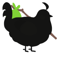 Quiescent, a black chicken