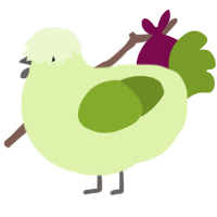 green apple, a apple and chartreuse chicken