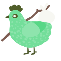 Failure 5, a spring chicken with a speckle pattern