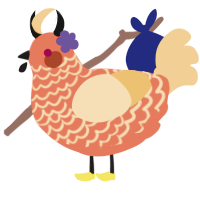 Eitela, a vermilion and honey chicken with a lace pattern