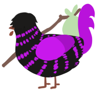 (unnamed), a sable and amethyst chicken with a bar pattern