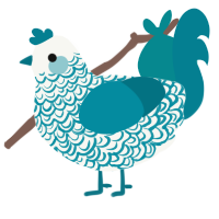 Not Shatter Proof, a white and sea chicken with a double-lace pattern