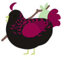 (unnamed), a sable and maroon chicken with a half-lace pattern