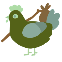 Dr Palindrome, a leaf and sky chicken