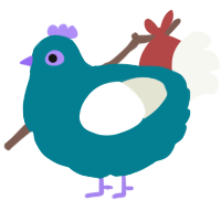 Seashell, a sea and white chicken