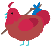 (unnamed), a red and crimson chicken with a head pattern