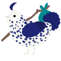 (unnamed), a white and navy chicken with a speckle pattern
