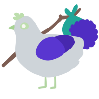 (unnamed), a mist and indigo chicken