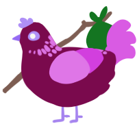Red Wine Supernova, a wine and orchid chicken with a neck-speckle pattern