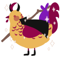 Raiser, a honey and maroon chicken with a half-lace pattern