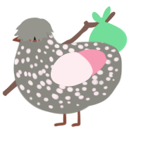 (unnamed), a ash and rose chicken with a speckle pattern