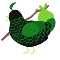 (unnamed), a black and leaf chicken with a lace pattern