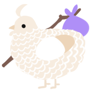 Au Lait, a cream chicken with a lace pattern